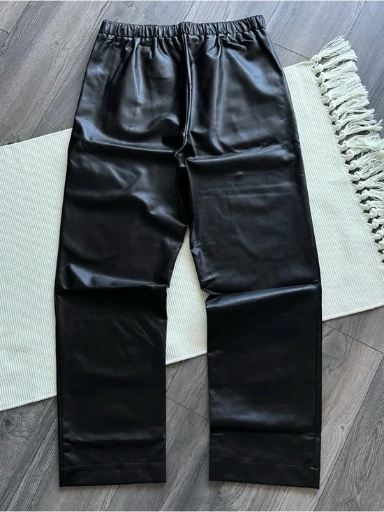 Opening Ceremony Black Faux Leather Men’s Track Pants - Picture 7 of 10
